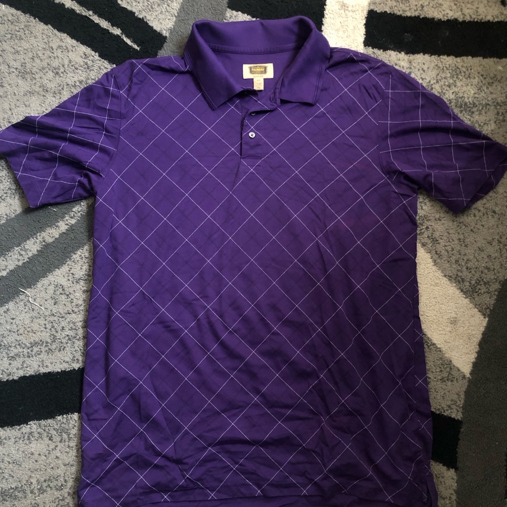 The Foundry Supply Co. Purple Argyle Polo